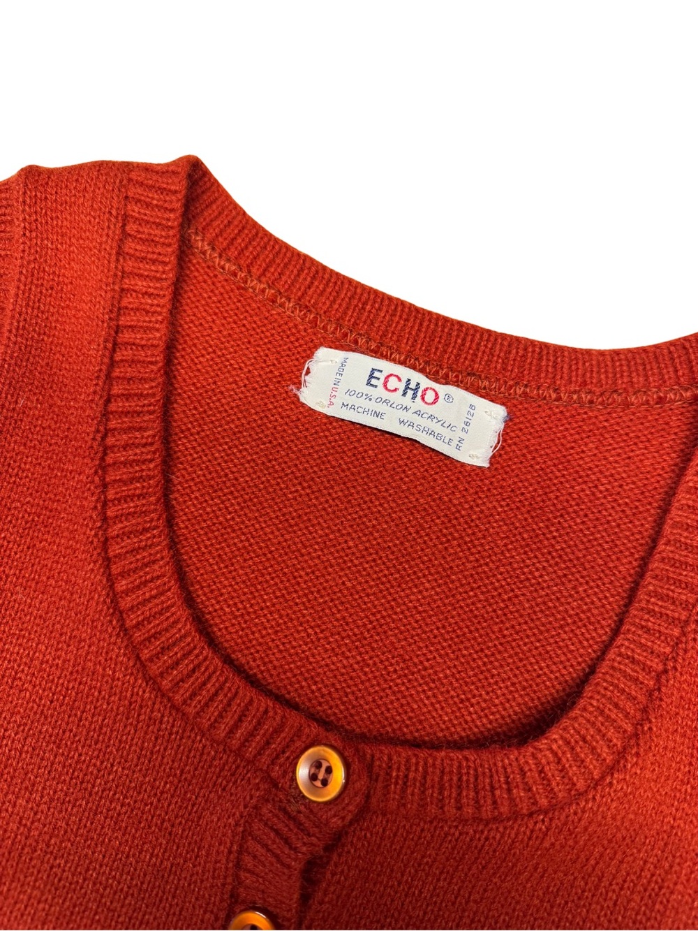 Echo Rust Button-Front Knit Vest - Picture 3 of 3